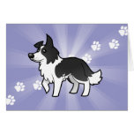 Border collie del dibujo animado tarjeton