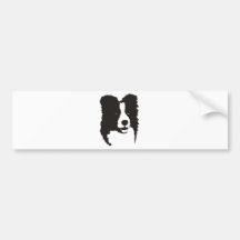 Border collie etiqueta de parachoque