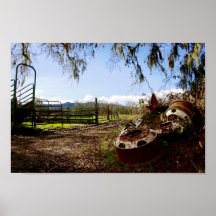 Bordes de la granja y del camión posters