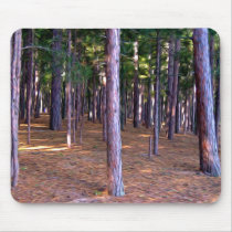 Bosque abstracto del árbol de pino alfombrillas de raton 