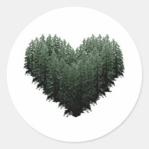 Bosque al aire libre del corazón del árbol de los  etiqueta