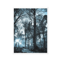 Bosque azul impresiones en lienzo estiradas