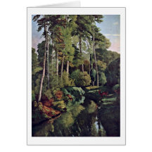 Bosque con cala de los ciervos de Gustave Courbet Tarjeton