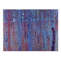 Bosque de la haya de Gustavo Klimt Postales