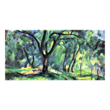 Bosque de Paul Cézanne (la mejor calidad) Tarjeta Fotográfica Personalizada