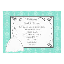 Bosquejo bonito del vestido invitaciones