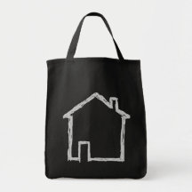 Bosquejo de la casa. Gris y negro Bolsas