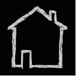 Bosquejo de la casa. Gris y negro Escultura Fotográfica