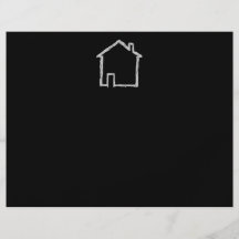 Bosquejo de la casa. Gris y negro Tarjeta Publicitaria