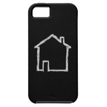 Bosquejo de la casa. Gris y negro iPhone 5 Fundas