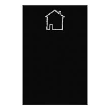 Bosquejo de la casa. Gris y negro Papelería