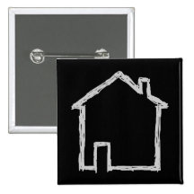 Bosquejo de la casa. Gris y negro Pins