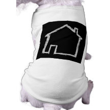 Bosquejo de la casa. Gris y negro Prenda Mascota
