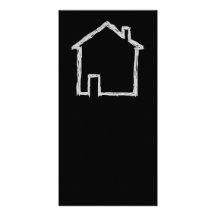 Bosquejo de la casa. Gris y negro Tarjetas Fotograficas