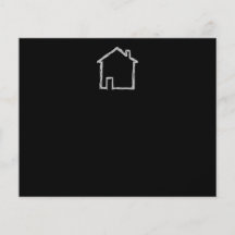 Bosquejo de la casa. Gris y negro Tarjetones