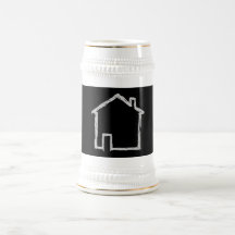 Bosquejo de la casa. Gris y negro Tazas