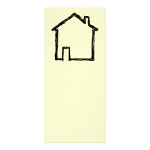 Bosquejo de la casa. Negro y crema Plantilla De Lona