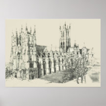 Bosquejo de la catedral de Cantorbery Impresiones