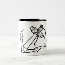 Bosquejo del ancla tazas