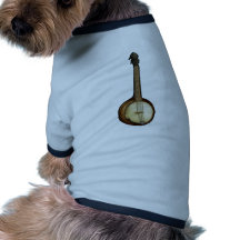 Bosquejo del banjo camiseta de perro