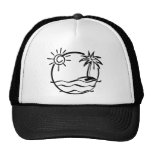 BOSQUEJO TROPICAL de la ISLA de las VACACIONES vac Gorras