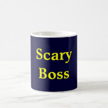 Boss asustadizo taza de café