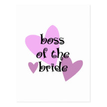 Boss de la novia tarjeta postal