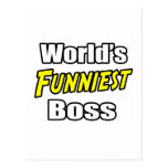 Boss más divertido del mundo tarjeta postal