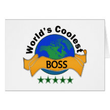 Boss más fresco del mundo tarjeta
