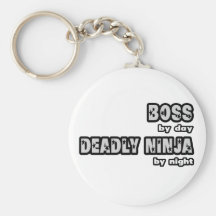 Boss por el día… muerto Ninja por noche Llavero Personalizado