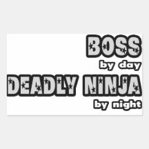 Boss por el día… muerto Ninja por noche Rectangular Altavoces