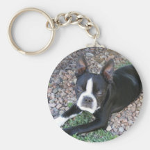 Boston Terrier Llavero Personalizado