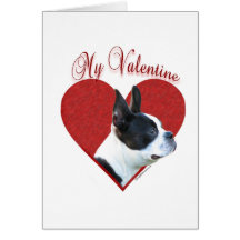 Boston Terrier mi tarjeta del día de San Valentín