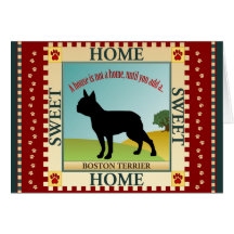 Boston Terrier Tarjeton