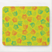 Bot Ditsy Mousepad amarillo del estallido