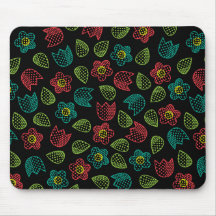 Bot Ditsy Mousepad negro del estallido