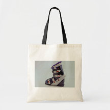 Bota de esquiar colorida bolsas lienzo