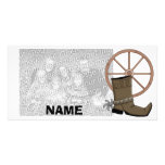Bota de vaquero Photocard Tarjeta Fotografica Personalizada