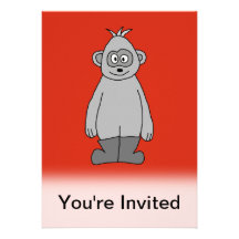 Botas que llevan del gorila invitacion personalizada