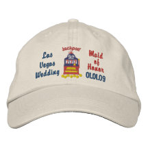 Bote de Las Vegas - criada de las novias Gorros Bordados
