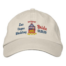 Bote de Las Vegas - novia Gorras Bordadas