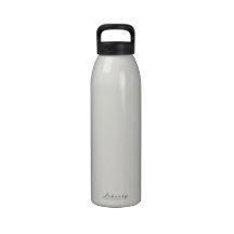 Botella de agua blanca llana