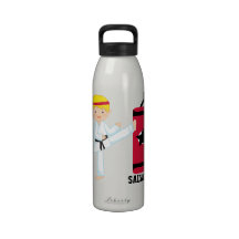 Botella de agua cabelluda rubia personalizada del 