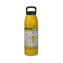 Botella de agua de la libertad de la tabla periódi