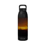 Botella de agua de la puesta del sol del cazador d botellas de agua