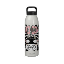 Botella de agua de la vaca loca