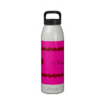 Botella de agua de los corazones