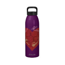 Botella de agua del chocolate del amor