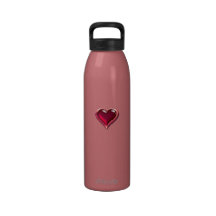 Botella de agua del corazón