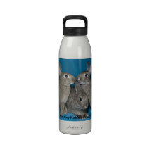Botella de agua del trío del conejo